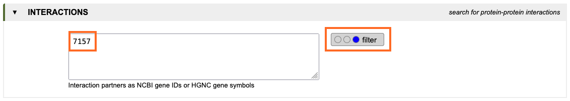 candidate genes, regions or panels tab